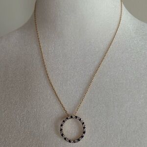 Elegant Gold and Silver Circle Pendant Necklace